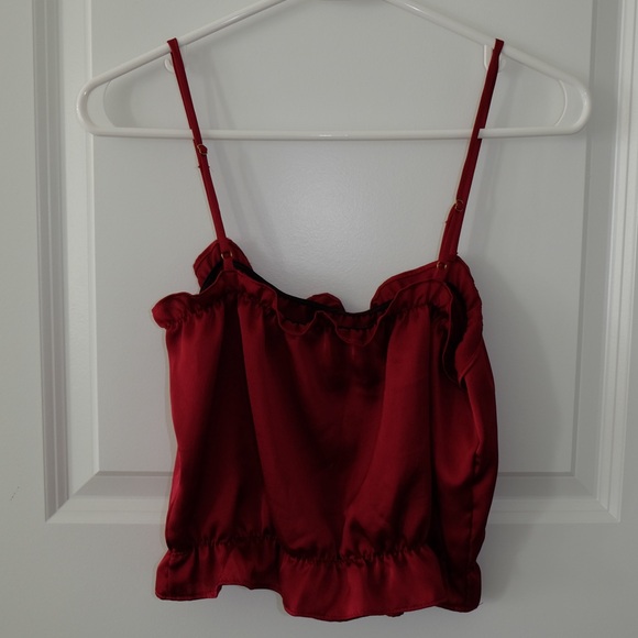 Burgundy Ruffle Tank - Picture 2 of 2